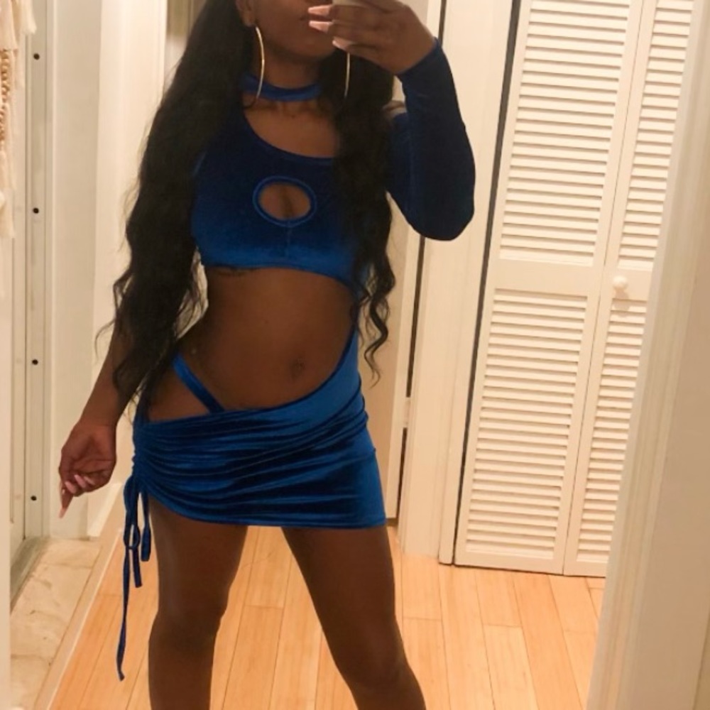 Blue sexy dress